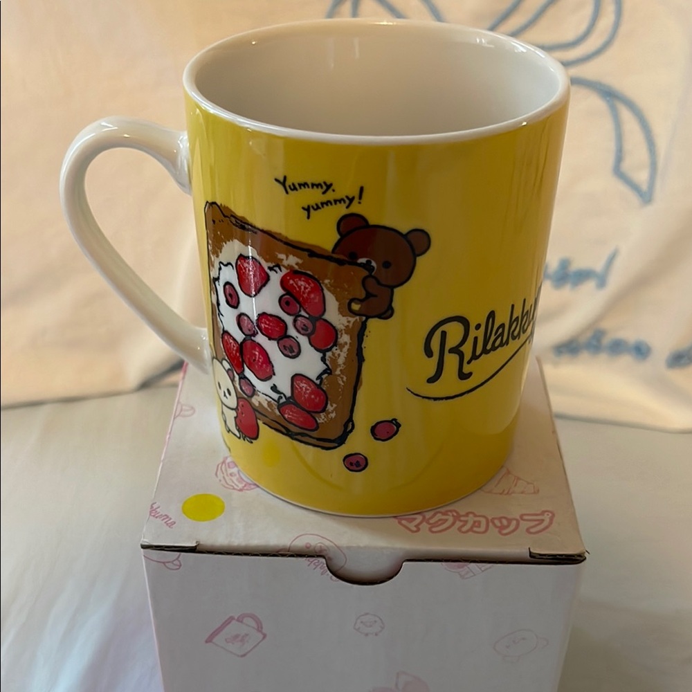 Rilakkuma Yellow Mug with Bear Design